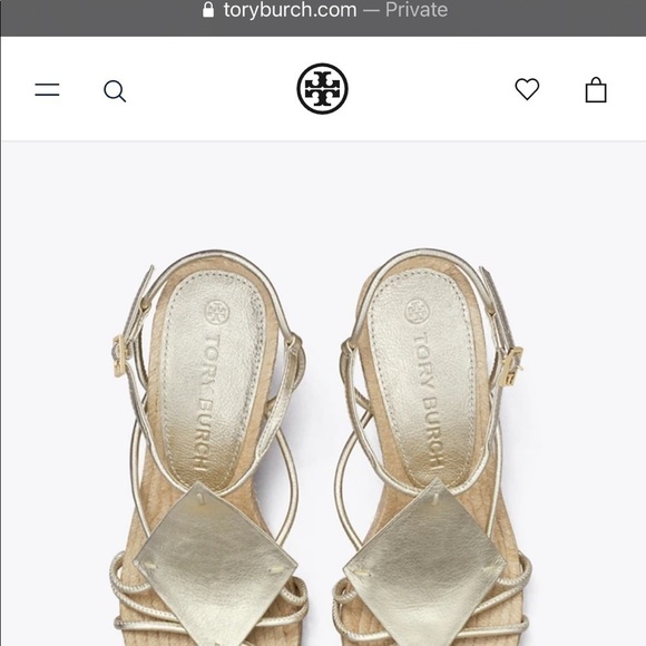 Tory Burch Diamond Patch Espadrille Wedge Shoes - Picture 4 of 10